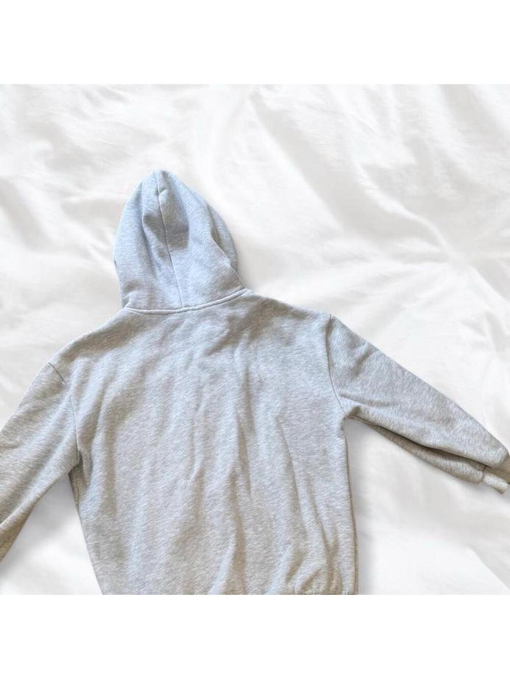 Heather Gray Full Zip Fleece Hoodie - Picture 7 of 8